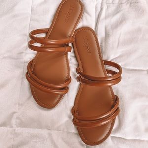 NWOT leather j. Crew sandals